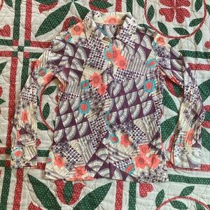 70’s dagger collar button down